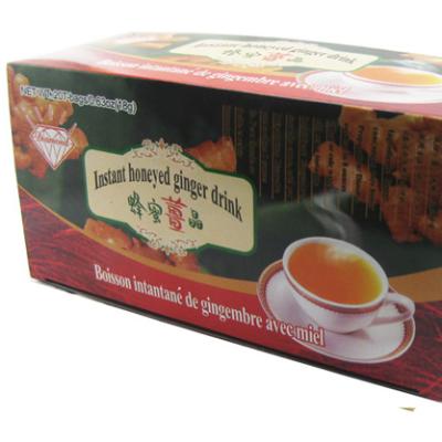 China Tea Drinks OEM Ginger Tea Instant 18gx20sachetsx40boxes/carton Honey Ginger Drink for sale