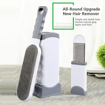 China Double Side Viable Cleaning Pet Hair Remover Cat And Dog Base Fiber Hair Remover for sale