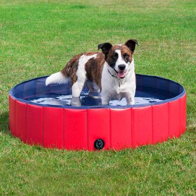 China Sustainable Portable S PVC Pet Pool Dogs Cats Bathing Tub Pet Pool for sale