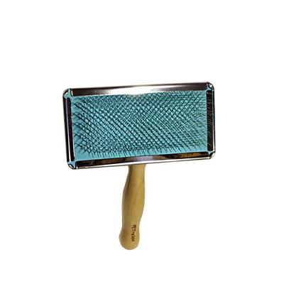 China High Quality Sustainable Bathing Pet Soap Dog Brush Eco Friendly Wooden Cleaning Brush for sale