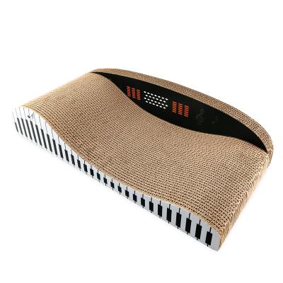 China Viable Piano Style Cat Scratching Sofa Scratcher Board Cat Bed Double Fun for Kitty Memphis Style for sale