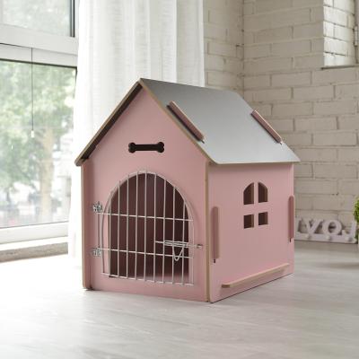 China M Size Indoors And Outdoor Sustainable Wooden Kennel Eco Friendly Original Material Type Cat Place Wooden Pet House for sale