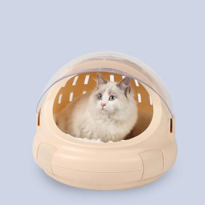 China Breathable Outdoor Capsule Pet Cat Carrier Air Box Carrying Kitty Transportation Case For Pet for sale