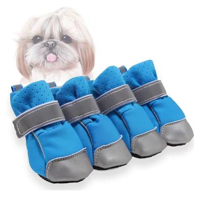 China Pet Cover Dog Shoes All Weather Durable Outdoor Reflective Pet Running Shoes for sale