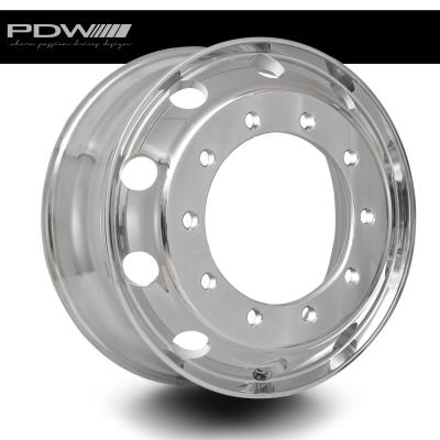 China PDW Truck Bus Ten Bolts 22.5x8.25 Easy Drive Tire Car Wheel Hubs Alloy Truck Wheel Aluminum Rims for sale