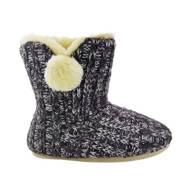 China Fashion Trend New Fashion Chunky Knit Boot Wool Women's Fluffy Snow Boots for sale