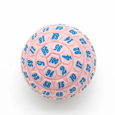 China Udixi Acrylic Sides D100 100 Spherical Dies For Puzzle Pame Game Pink&White&Black for sale