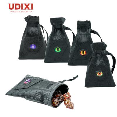 China 5 Styles Udixi DND RPG Leather Dice Bag For Card Games Board Or Demon Eye Dice Bag for sale