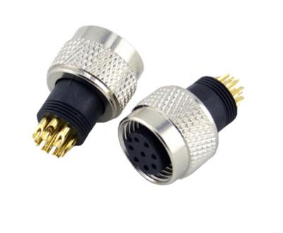 Cina Saldi il tipo M12 8 Pin Connector, la spina M12 per il connettore della scatola di distribuzione in vendita