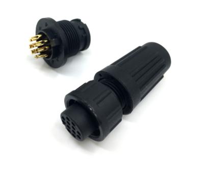 China Ltw 12Pin Plastic Waterproof Electrical Connectors Bayonet Locking Type for sale