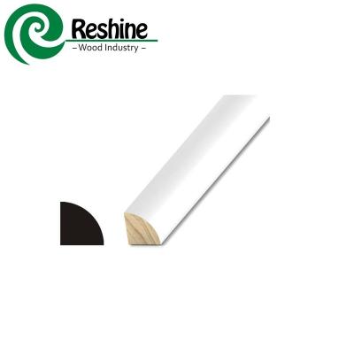 China Wood White Primed Decorative Trim Skirting Round Quarter Ceiling Molding for sale