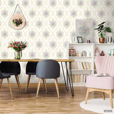 China Modern Damask Design PVC Wallpaper Girls Modern Wallpaper For Bedroom for sale