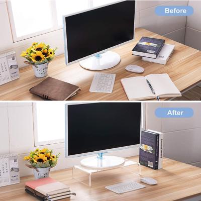 China Other home and office use desktop and acrylic transparent monitor stand monitor stand table riser for sale