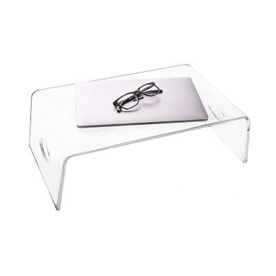 China Other Rectangle Acrylic Portable Laptop Table For Bed Laptop Table Stand Writing Reading Table for sale