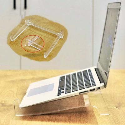 China Other Custom Acrylic Color Desktop Size Laptop Display Stand Removable Clear Laptop Table Stand for sale