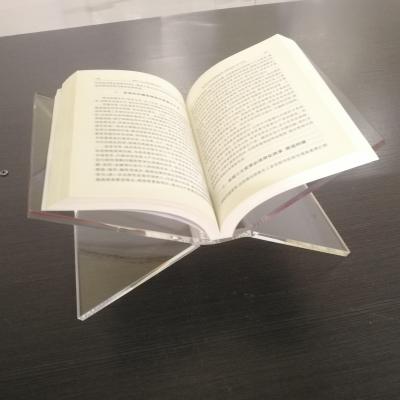 China Support Customization Clear Open Display Special Hot Selling Acrylic Book Stand OBS0012 for sale