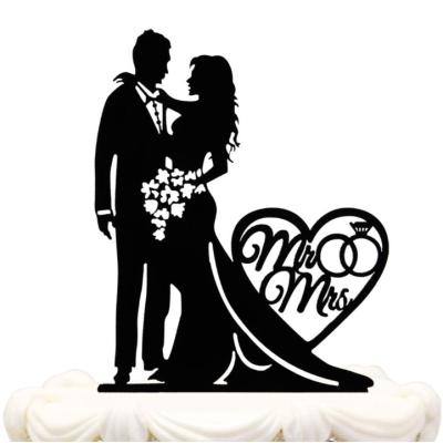 China 6 Pieces Acrylic Cake Topper Acrylic Blank Birthday Wedding Party Blank Cake Topper for sale