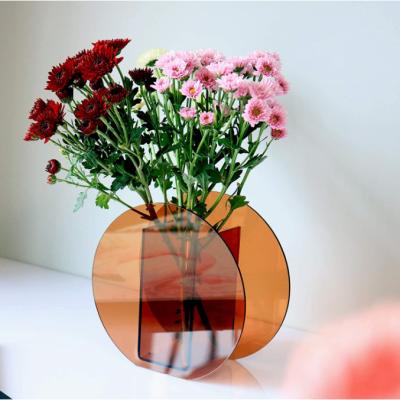 China Morden Home Office Acryl Decoration Vase Flower Vase Luxury Modern Home Decor for sale