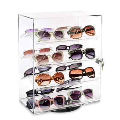 China 360 4 Tier Rotating Acrylic Jewelry Retail Display Counters Two Sides Sunglass Display Counter DT243 for sale