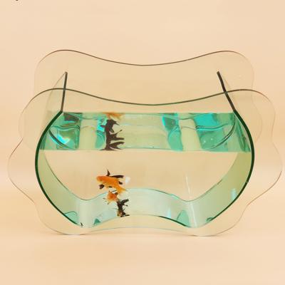 China Custom Small Size Viable Fish Tank Desktop Acrylic Flower Shape Fish Tank for sale