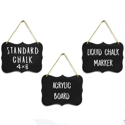 China 3 Pcs Morden Rectangle Luxury Acrylic Black Welcome Sign Interchangeable Door Welcome Sign for sale