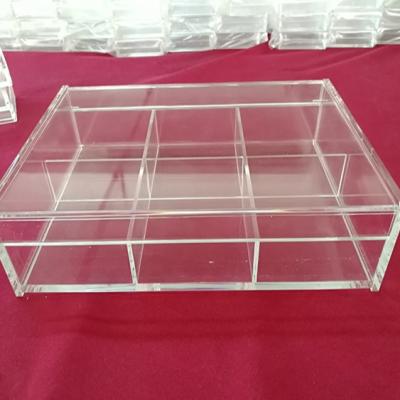 China Wholesale Clear Rectangle Factory Custom Acrylic Tea Canister Viable Directly for sale