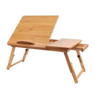 China (Size) Home Office Adjustable Foldable Adjustable Laptop Table Writing Bed Bamboo Desk with Low Price for sale