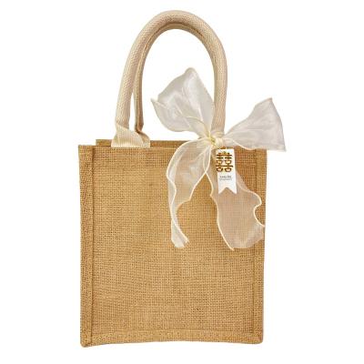 China Lady Ladies Retro Jute Sack Gift Shopping Tote Bag Can Be Customized With LOGO for sale