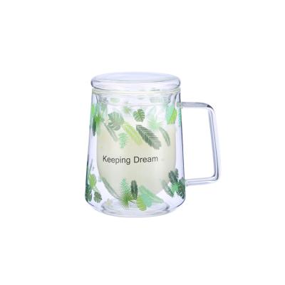 China 2021 New Modern Style Eco-Friendly Manufacturers High Temperature Resistance Milk Heat Resistant Glass Cup 300ml for sale