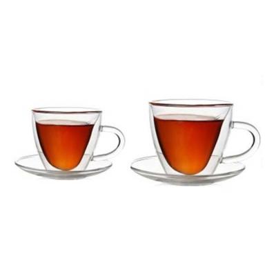 China Can stand double 240ml bulk price single wall eco-friendly hot water factory glass coffee cup for sale