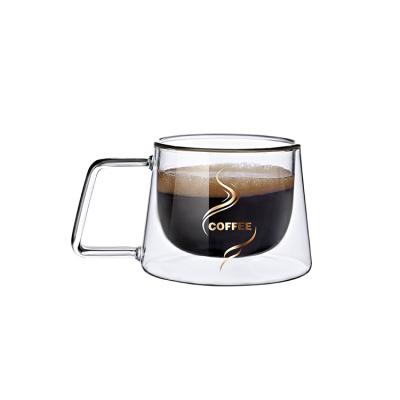 China Can Hold Hot Water Good Quality Customized 200ml Heat Resistant Reusable Transparent Coffee Mug For Travel for sale