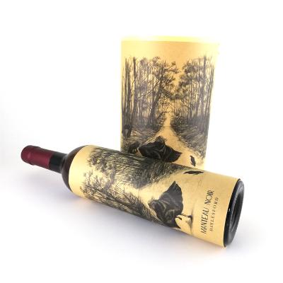 China Brown Wine Bottle Paint Label Waterproof High Quality Paper Self Adhesive Ink Packaging for sale