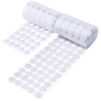 China 2 Million Pairs High Quality Viable Spot/Dots Factory Wholesale 16mm White Adhesive Hook And Loop Coins for sale