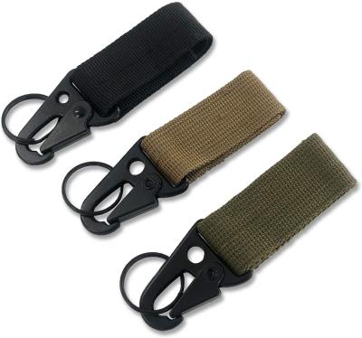 China Viable Military Tactical Utility Belt Nylon Accessories Webbing Clip Key Gear Chain For Increasing Outdoor Activitices for sale