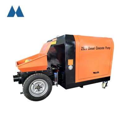 China Building Material Shops Good Price Mobile Trailer Mounted Cement Mortar Concrete Pump 8-12m3/H Small Concrete Pump for sale