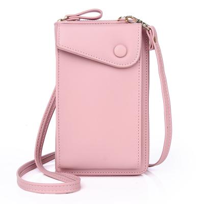 China Best Practical Selling Soft PU Leather Smart Phone Bag Shoulder Bag Leather Handbags for sale