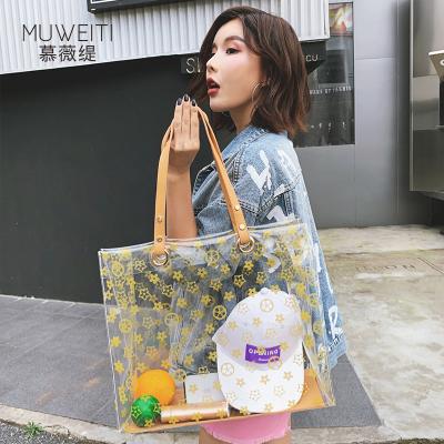 China Best Selling Holographic Blue Pratical PVC Bag Tote Matte Shoulder Handbag for sale