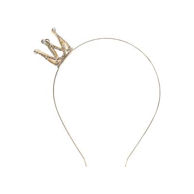 China Children Crown Mini Princess Crystal Hair Accessories Rhinestones Gold Metal Crown Party Headbands Tiaras Crown for sale