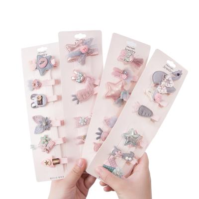 China Mixed Baby Kids Hair Clip Set 6Resin Baby Kids BB Clips Cute Cartoon Animal Fruit Hair Accessories Hold Clasp Clips Sets For Hairpin Set of children of girls for sale