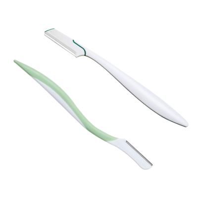 China Hot Selling JAPAN Blade 2pcs Eyebrow Trimmer Fashional Eyebrow Makeup Hair Remover Painless Trimmer Facial Shaper Knife For Women Eyebrow Hair Removal Tool for sale