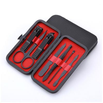 China Factory Wholesale Durable Cheap Price 7 Pcs Black Nail Clipper Clipper Manicure Pedicure Set Finger Toe Nail Clipper Set for sale