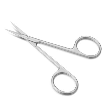 China Popular Popular Stainless Steel Make Up Silver Nail Eyebrow Cutting Scissors for sale