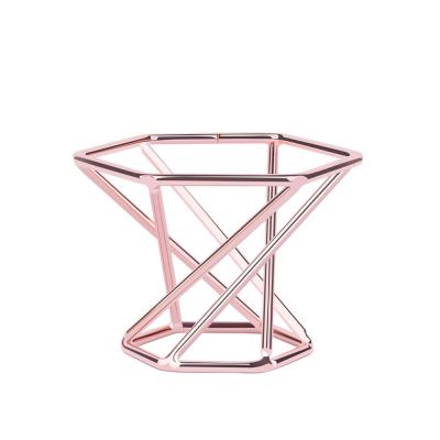 China Stainless Steel Best Selling Stainless Steel Makeup Sponge Holder Beauty Stand Display Rack for sale