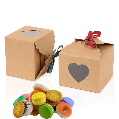 China Recyclable Birthday Gift Cake Box For Cupcake Candy Paper Packing Boxes With Ribbon for sale