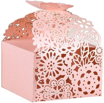 China KAZIPA 50pcs Recyclable Laser Cut Favor Boxes, 2.6