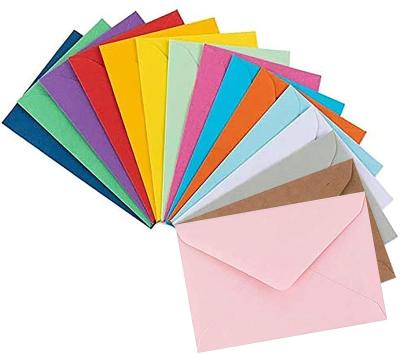 China Business Envelope Customized Wholesale Eco Friendly Recyclable Paper Colorful Thank You Card Envelope for sale