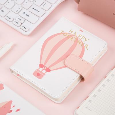 China Original Cute Fresh Pink Diary Student Notebook A6 Cartoon A6 Girl's Small Heart Girl Central Institute of Statistics Wind Cartoon Multifunctional Printed Notebook for sale