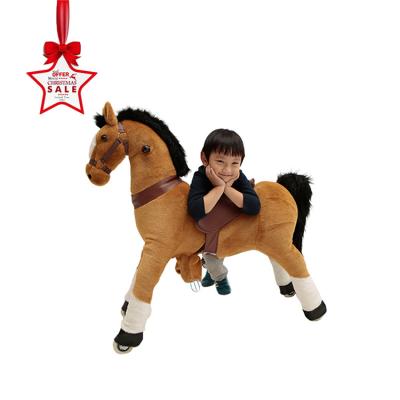 China Ride On Toy Mechanical Rubber Toy Horse Walking Animal Electric Ride On Toy Riding for sale