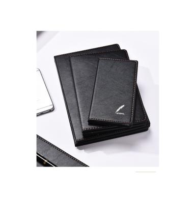 China Hardcover A5 Simple Leather Notebook Business Office Notepad Working Meeting Note Book for sale