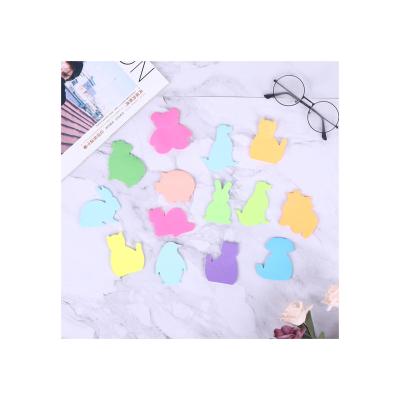 China Memo Pads Hot Sale Multi-Pattern Cartoon Animal Shape Sticky Notes , Color Student Creative Note for sale